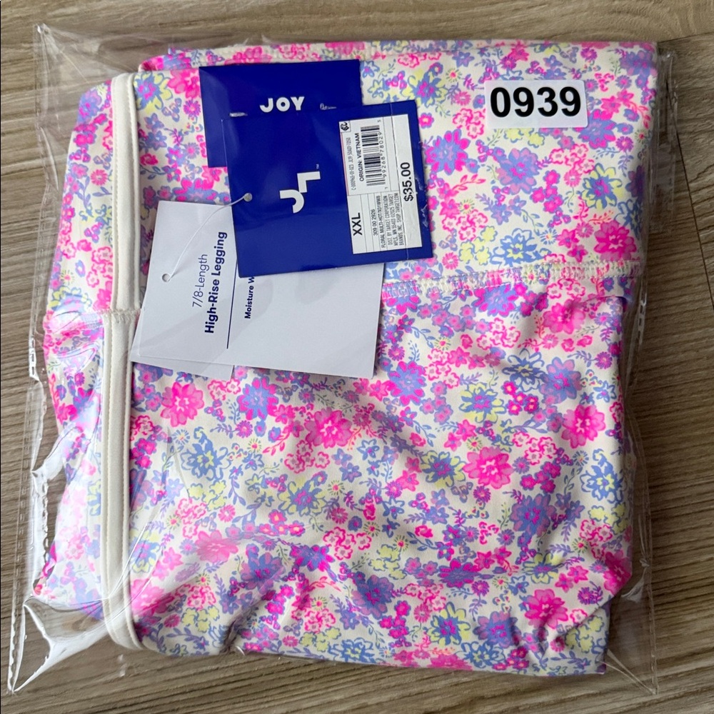 JoyLab™ Women's Floral Print High-Rise Piped Leggings - Pink M, L & XXL - Picture 13 of 16